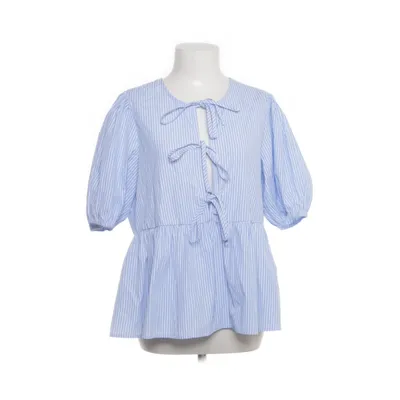 Peplum top (Blue, White) from Pieces Polyester