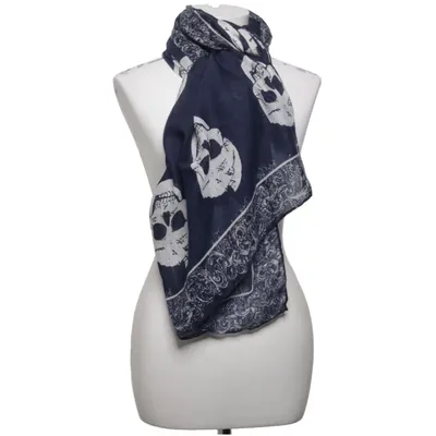 Shawl (Blue, White) from Gina Tricot