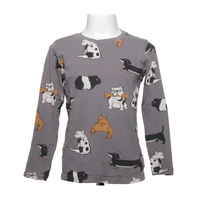 Långärmad t-shirt (Grå, Flerfärgad) från Lindex Kids Bomull