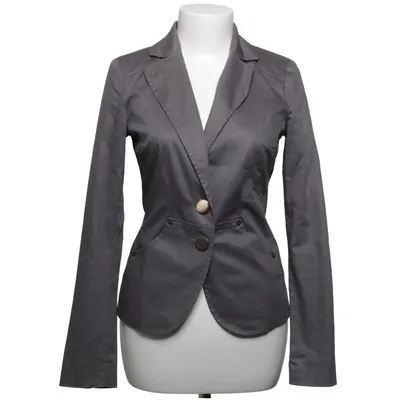 Blazer (Grijs) van By Groth Acetaat, Katoen, Elastaan
