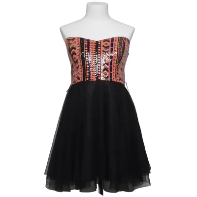 Robe de cocktail (Noir, Multicolore) de Teeze Me Élasthane, Polyester