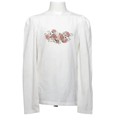 Langærmet t-shirt (Hvid) fra Creamie Elastan, Økologisk bomuld
