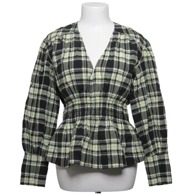 Blouse (Yellow, Black, Blue) from Ganni Elastane, Organic cotton, Recycled polyester