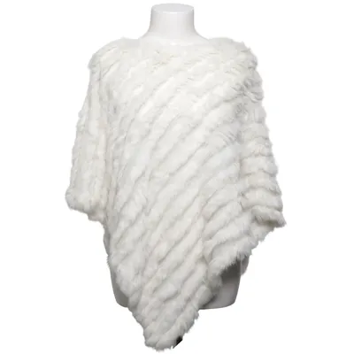 Poncho (Wit) van Maclauren Acryl, Bont