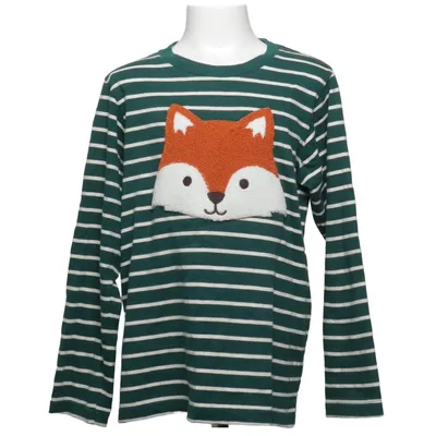 Long sleeve T-shirt (Green, White) from Gymboree Cotton