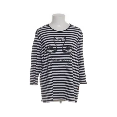 Långärmad t-shirt (Blå, Vit) från MF Bomull, Elastan