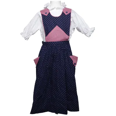 Dirndl (Blå, Rosa, Vit) Bomull