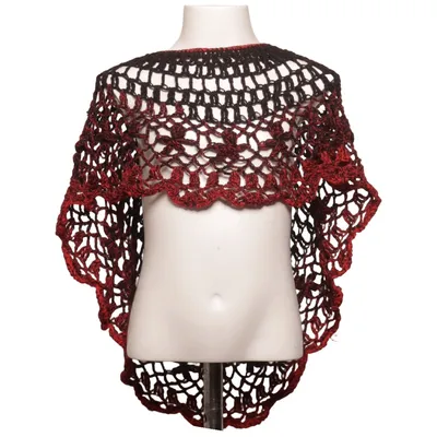 Poncho (Black, Red)