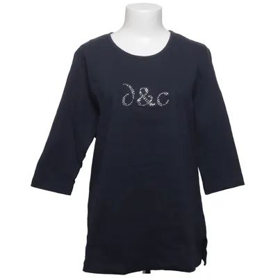 Long sleeve T-shirt (Gray) from Denim & Co Cotton, Elastane