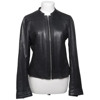 Veste en cuir (Noir) de Hugo Boss Cuir, Polyester
