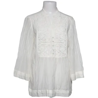 Blouse (Blanc) de Massimo Dutti Woman Coton, Soie