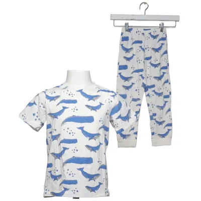 Pyjamas (Vit, Blå) från Mywear Young Bomull, Elastan