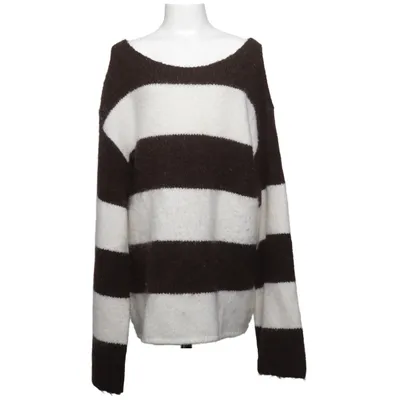 Sweater (Brown, White) from Gina Tricot Acrylic, Alpaca wool, Elastane, Polyester