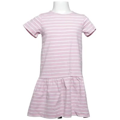 Klänning (Rosa, Vit) från Polarn O. Pyret Elastan, Ekologisk bomull