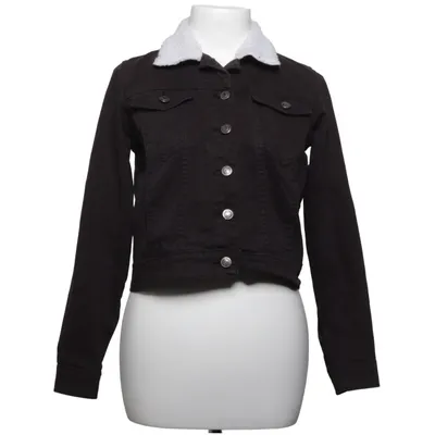 Lined denim jacket (Black) from Boohoo Petite Cotton
