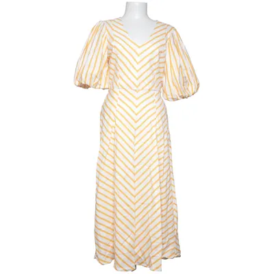 Robe longue (Jaune, Blanc) de River Island Coton, Lin
