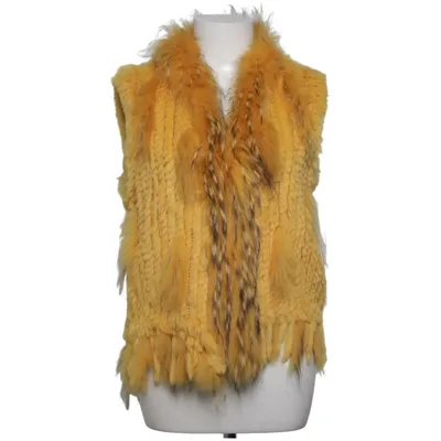 Gilet en fourrure (Jaune) de Oakwood Coton, Fourrure de lapin