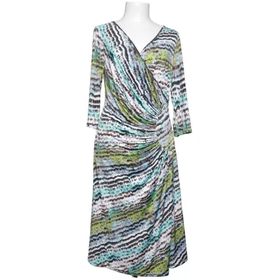 Wrap dress (Blue, Green, Multicolored) from Romeo pour Juliette Elastane, Polyester