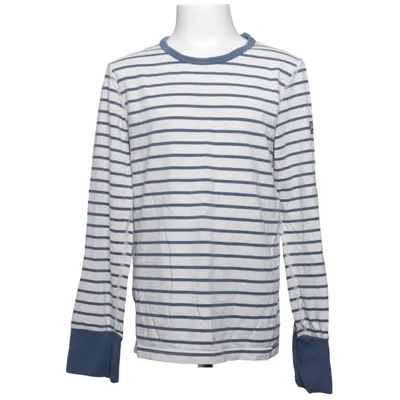 Underställströja (Blå, Vit) från Polarn O. Pyret Elastan, Ekologisk bomull