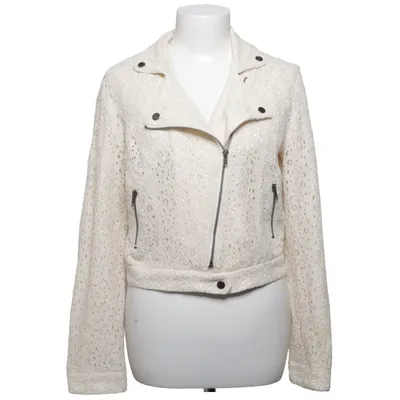 Bikerjakke (Beige) fra Jolina Bomuld, Polyamid