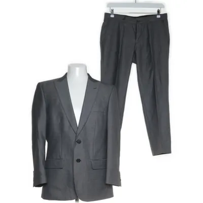 Kostym (Grå, Svart) från Dressmann Viskos, Polyester