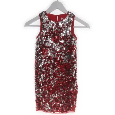 Klänning (Röd, Silverfärgad) från H&M Polyester