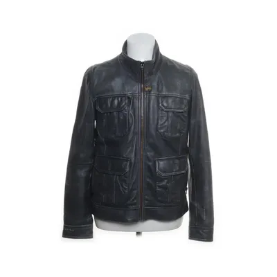 Leather jacket (Black) from G-Star Raw Leather, Cotton, Polyester