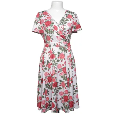 Jurk (Wit, Rood, Groen) van Lady Vintage Elastaan, Polyester