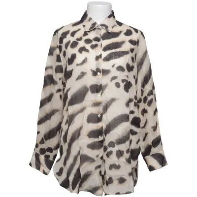 Shirt (Beige, Black) from Massimo Dutti