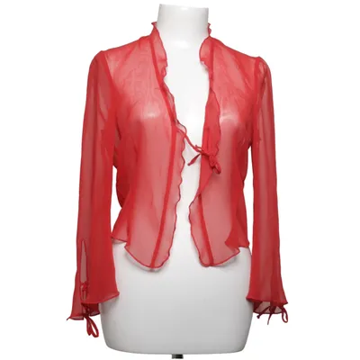 Wrap blouse (Red) from Nienhaus & Lotz Polyester
