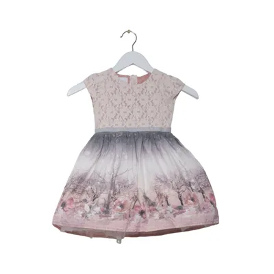 Dress (Pink, White, Gray) from Signature Next Cotton, Polyamide, Polyester, Viscose