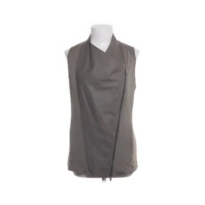 Biker vest (Gray) from DKNY Pure Elastane, Leather, Viscose