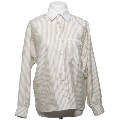 Shirt (Beige, White) from Tru Blouse Cotton