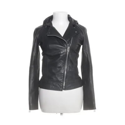 Biker jacket (Black) from Mango Polyester, Leather