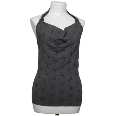 Halter neck top (Gray, Black) from Sisi Elastane, Polyamide
