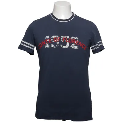 T-shirt (Bleu) de Conte of Florence Coton, Cuir