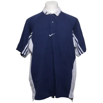 Poloshirt (Blauw, Wit) van Nike Katoen