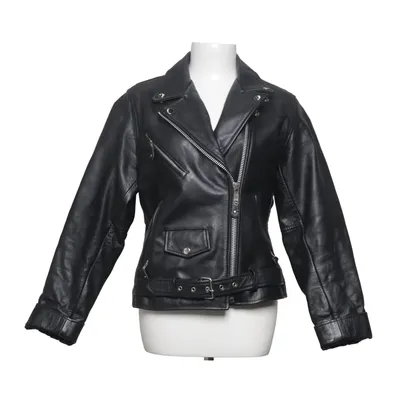 Bikerjack (Zwart) van Jones + Jones Leer, Polyester