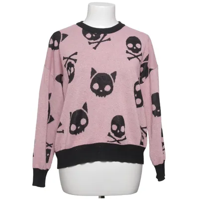 Pull-over (Rose, Noir) de Romwe Polyester