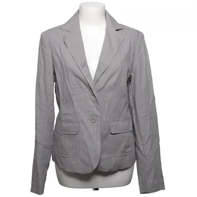 Kavaj (Grå, Vit) från Woman by Halens Linne, Polyester, Viskos