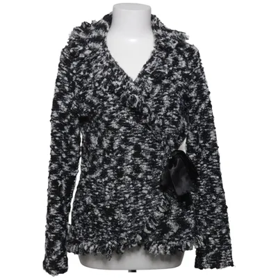 Wikkelvest (Zwart, Wit) van Cynthia Rowley Acryl, Mohair, Polyester, Wol