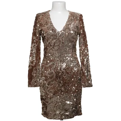 Cocktailjurk (Goud, Bruin) van Bubbleroom by Lene Orvik Polyester