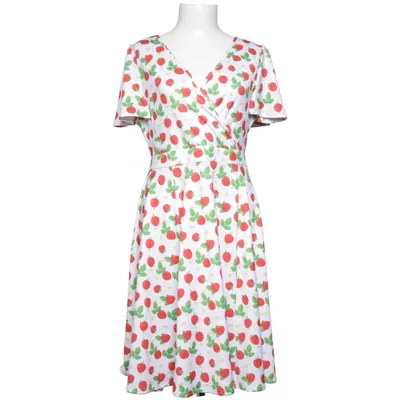 Jurk (Wit, Meerkleurig) van Lady Vintage Elastaan, Polyester
