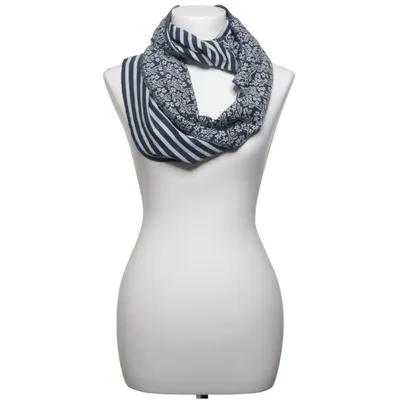 Infinity scarf (Blue, White) from Sorgenfri Cotton