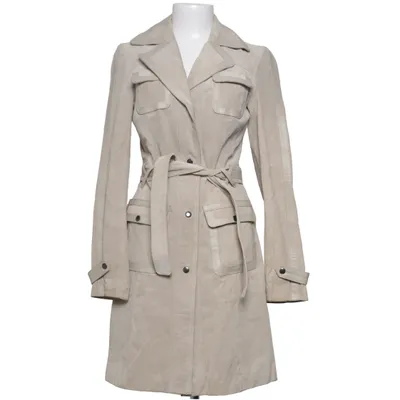 Leren jas (Beige) van Vero Moda Leer, Polyester