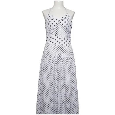 Maxikleid (Weiß, Schwarz) Elasthan, Polyester