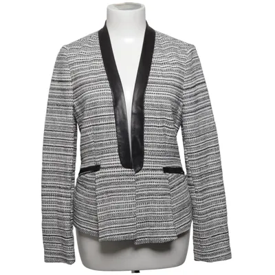 Blazer (Gris, Blanc) de Rebecca Taylor Coton, Élasthane, Cuir, Polyester, Soie