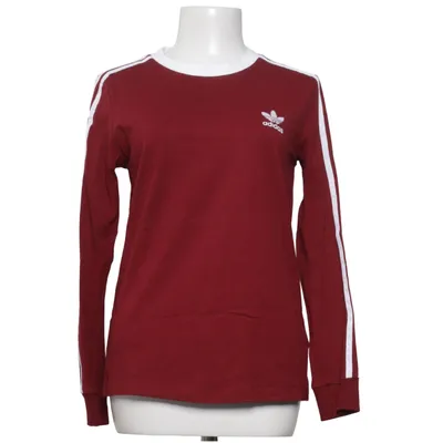 Långärmad t-shirt (Röd, Vit) från Adidas Originals Bomull, Elastan
