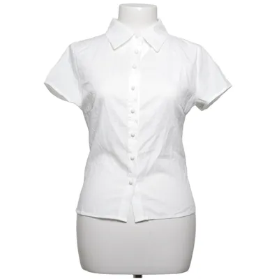 Kortærmet skjorte (Hvid) fra Princess Polly Bomuld, Polyester