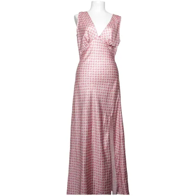 Långklänning (Rosa, Vit) från Design by Si Polyester
